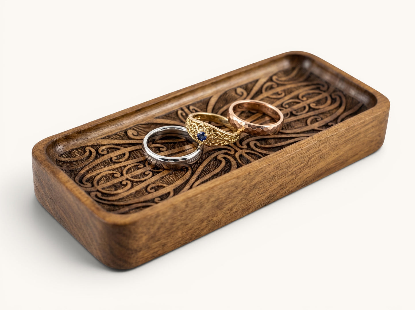 Ring tray - moko engraved