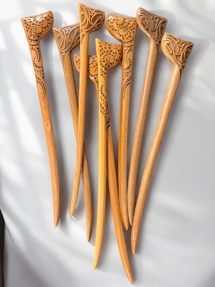 Tewhatewha hair pin - Revolution Aotearoa