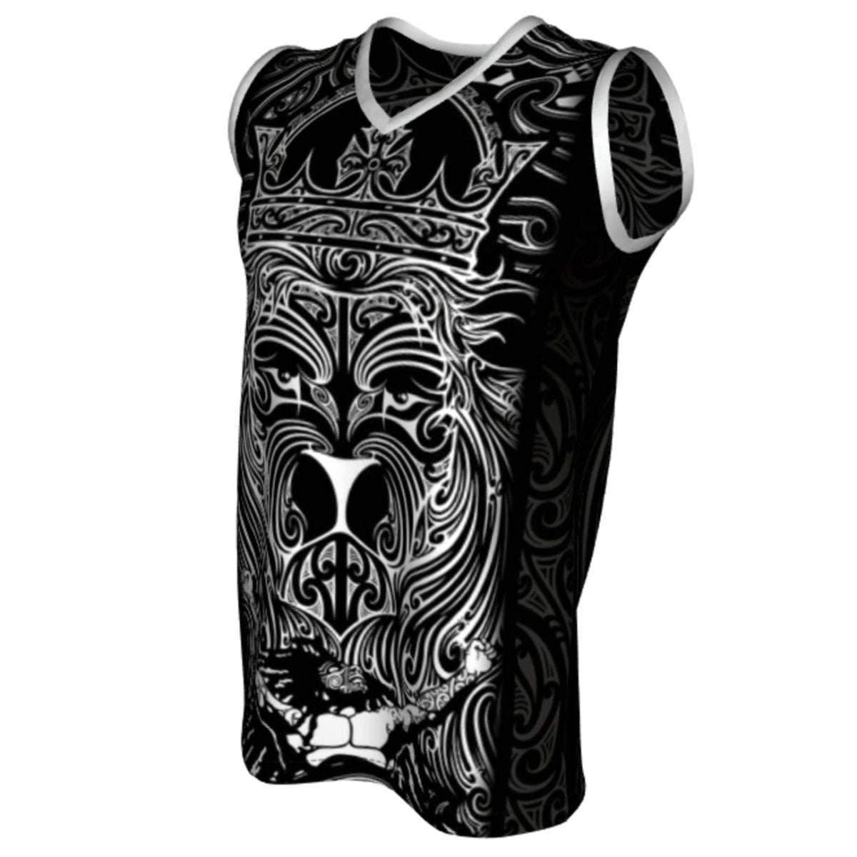 Basketball Singlet - Lion of Judah BW - Revolution Aotearoa