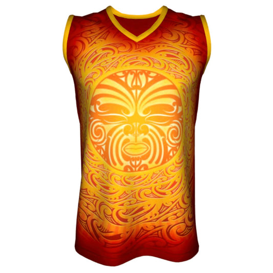 Basketball singlet - Tamanui Sunburst - Revolution Aotearoa