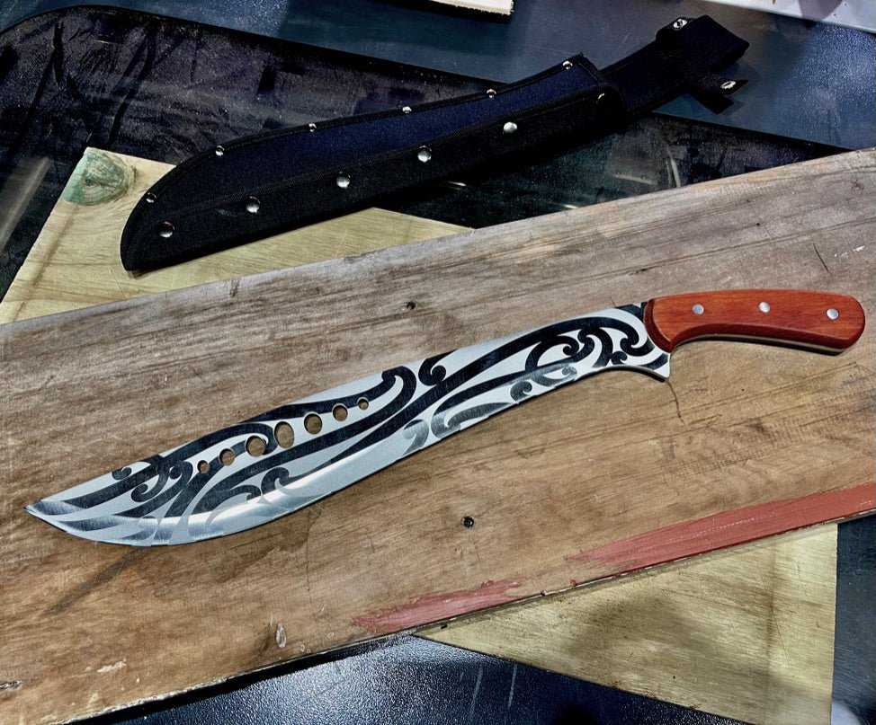 Kukri Style Moko Machete - Revolution Aotearoa