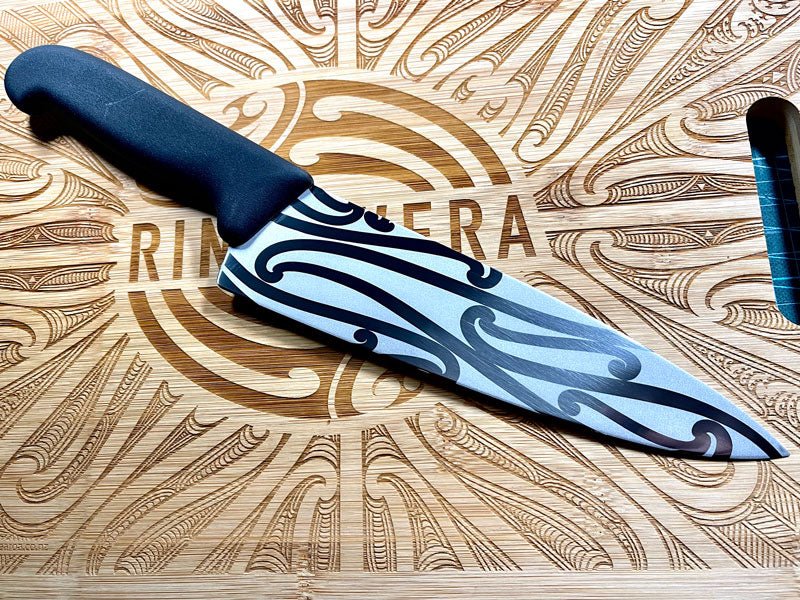 Victorinox Etched Chefs Carving Knife - 20cm, Black Handle - Revolution Aotearoa