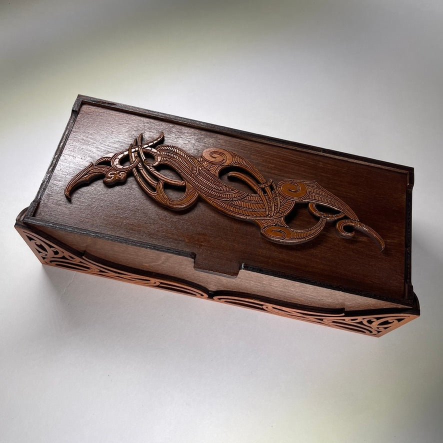 Wooden Keepsake Box - Manaia Puhoro - Revolution Aotearoa