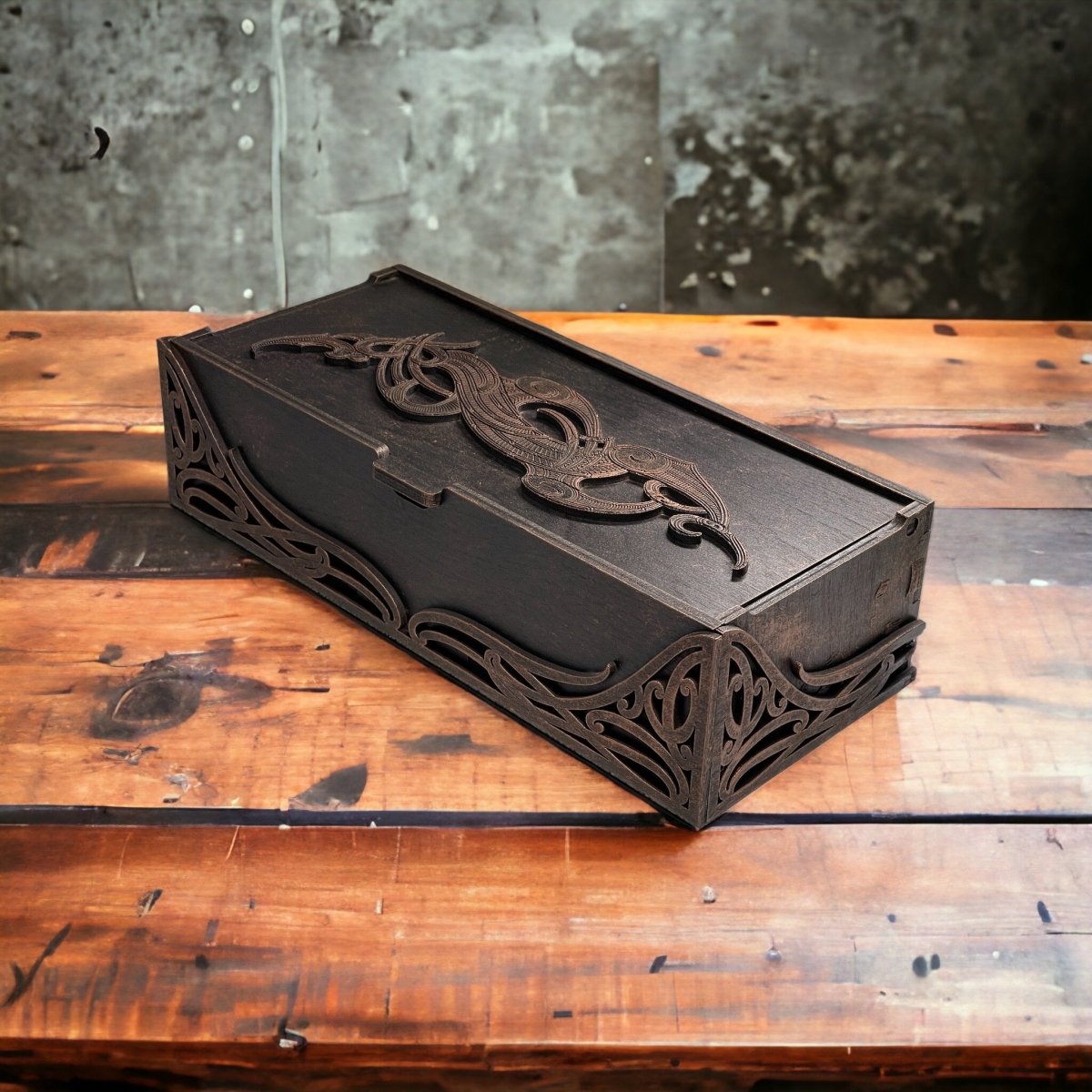 Wooden Keepsake Box - Manaia Puhoro - Copper tone - Revolution Aotearoa