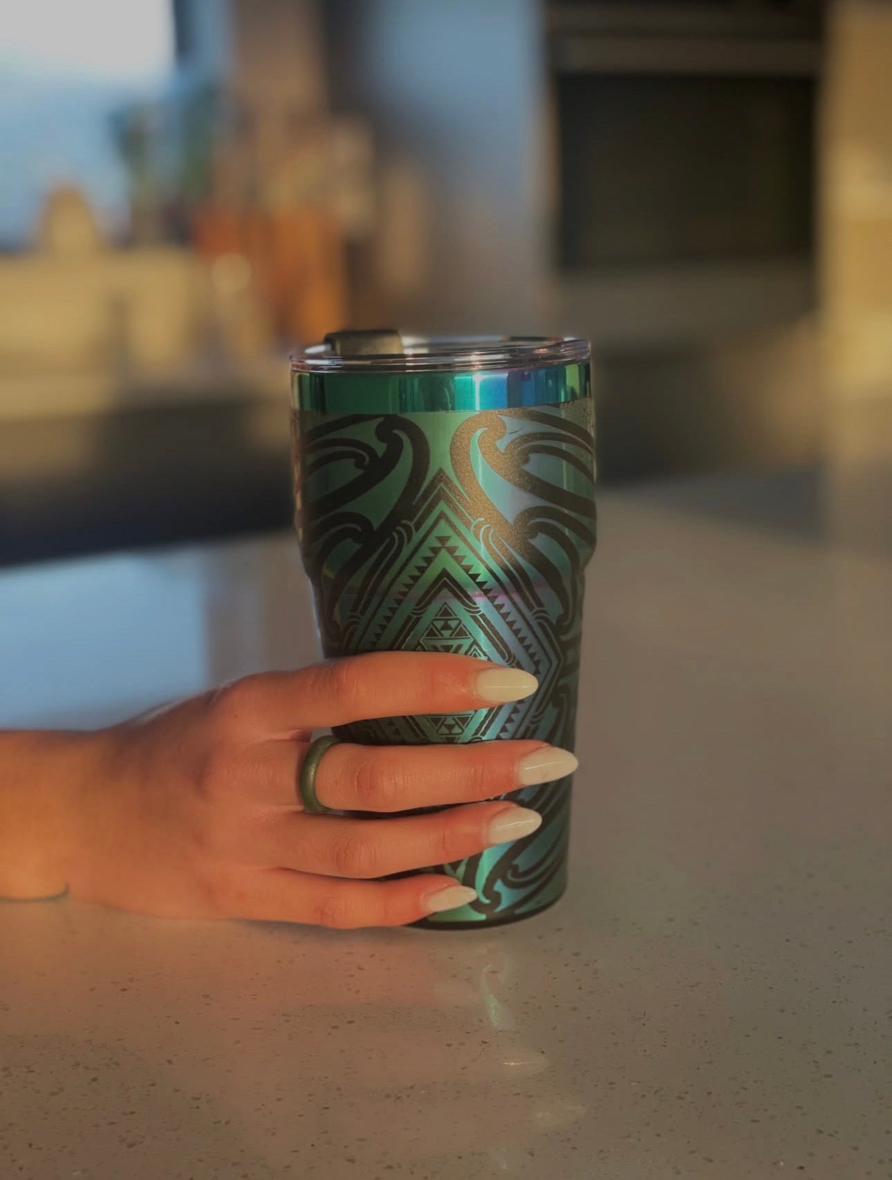 Premium Ion-Plated Stainless Steel Travel Tumbler - 600ml