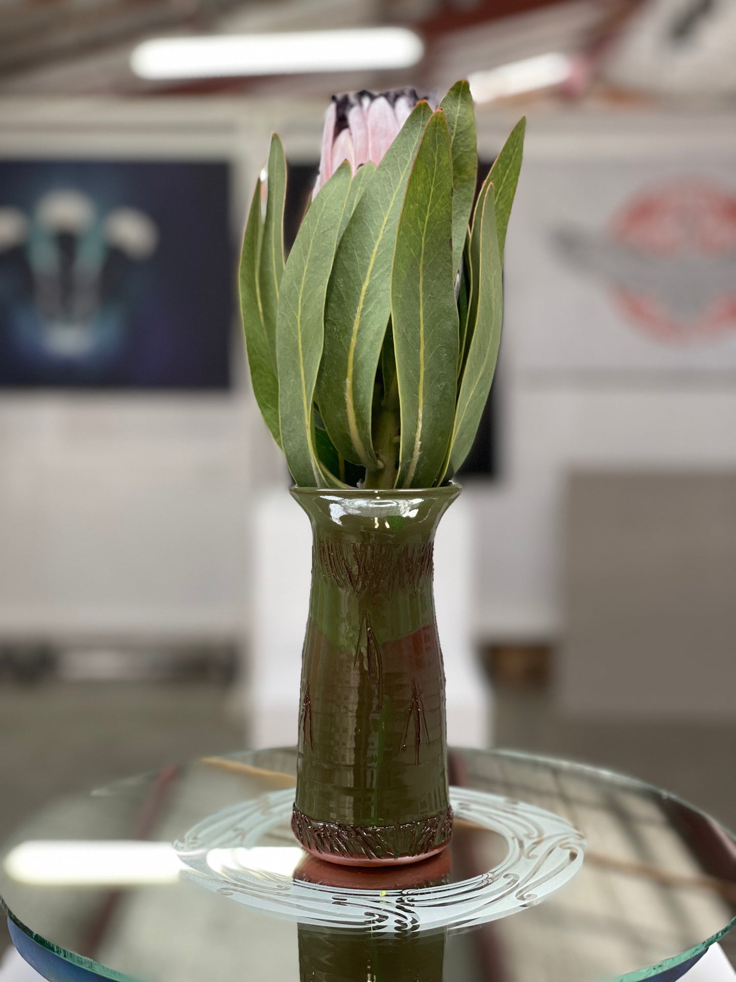 Korowai vase - Moss
