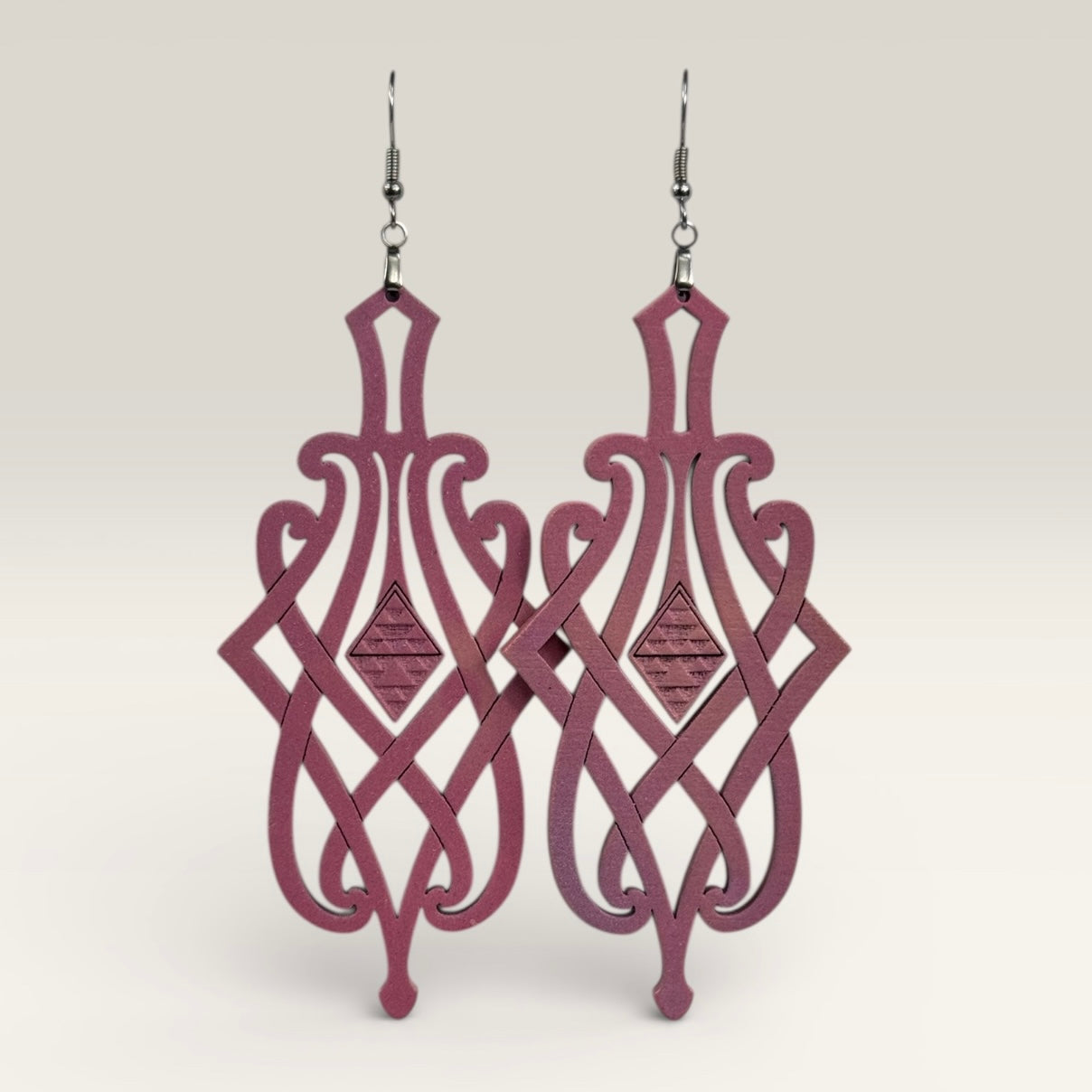Matariki Earrings - Wood