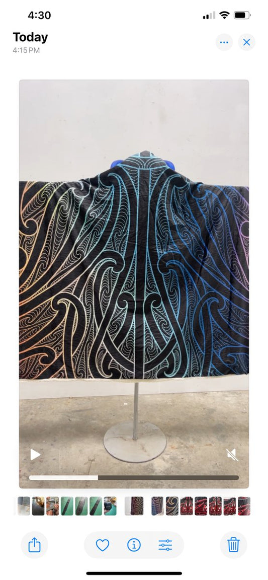 Hooded Blanket - Puhoro Multi Col - Revolution Aotearoa