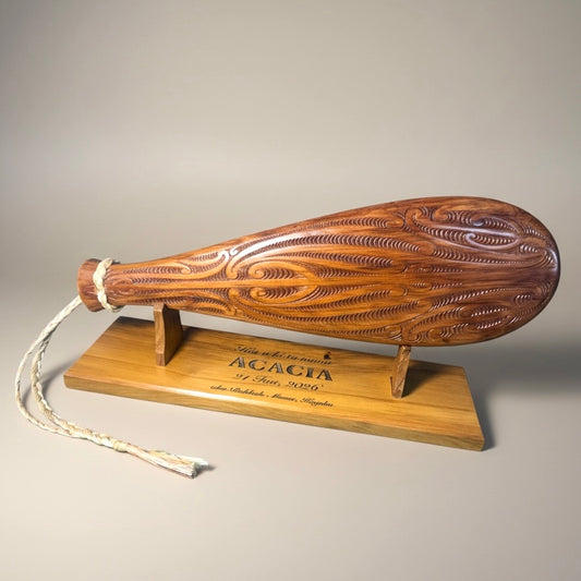 Patu with Muka Tether and Uncarved Stand