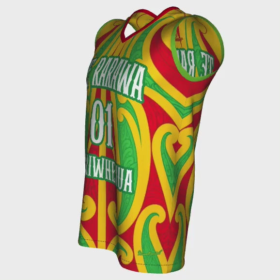 Custom Basketball Singlet Waiora Rasta Revolution Aotearoa