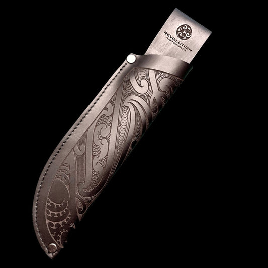 Boning Knife Sheath - Moko Engraved (Knife not Included) - Revolution Aotearoa