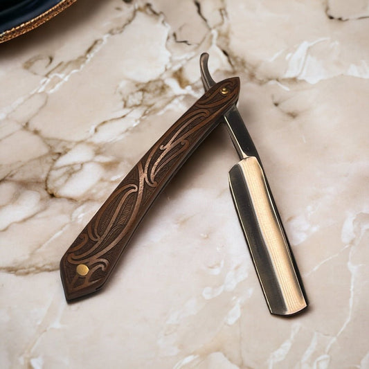 Cut Throat Razor - Moko Engraved - Revolution Aotearoa