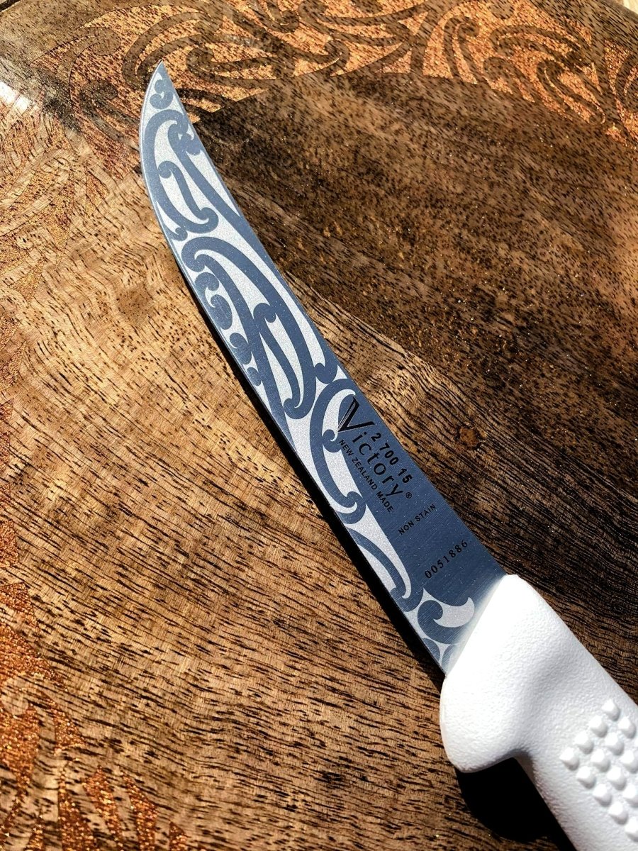 Etched Boning Knife - Revolution Aotearoa