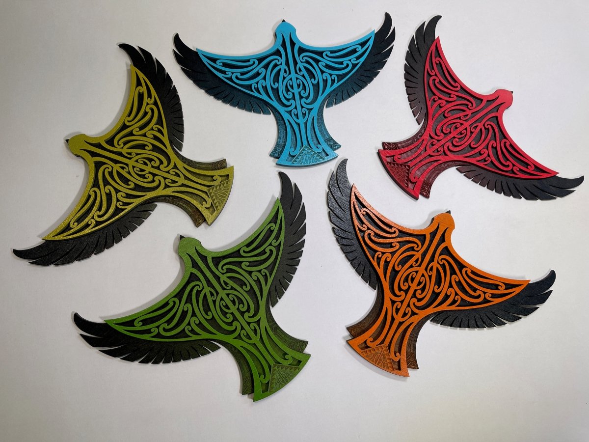 Karearea Falcon - Layered Art Wall Plaque - Revolution Aotearoa