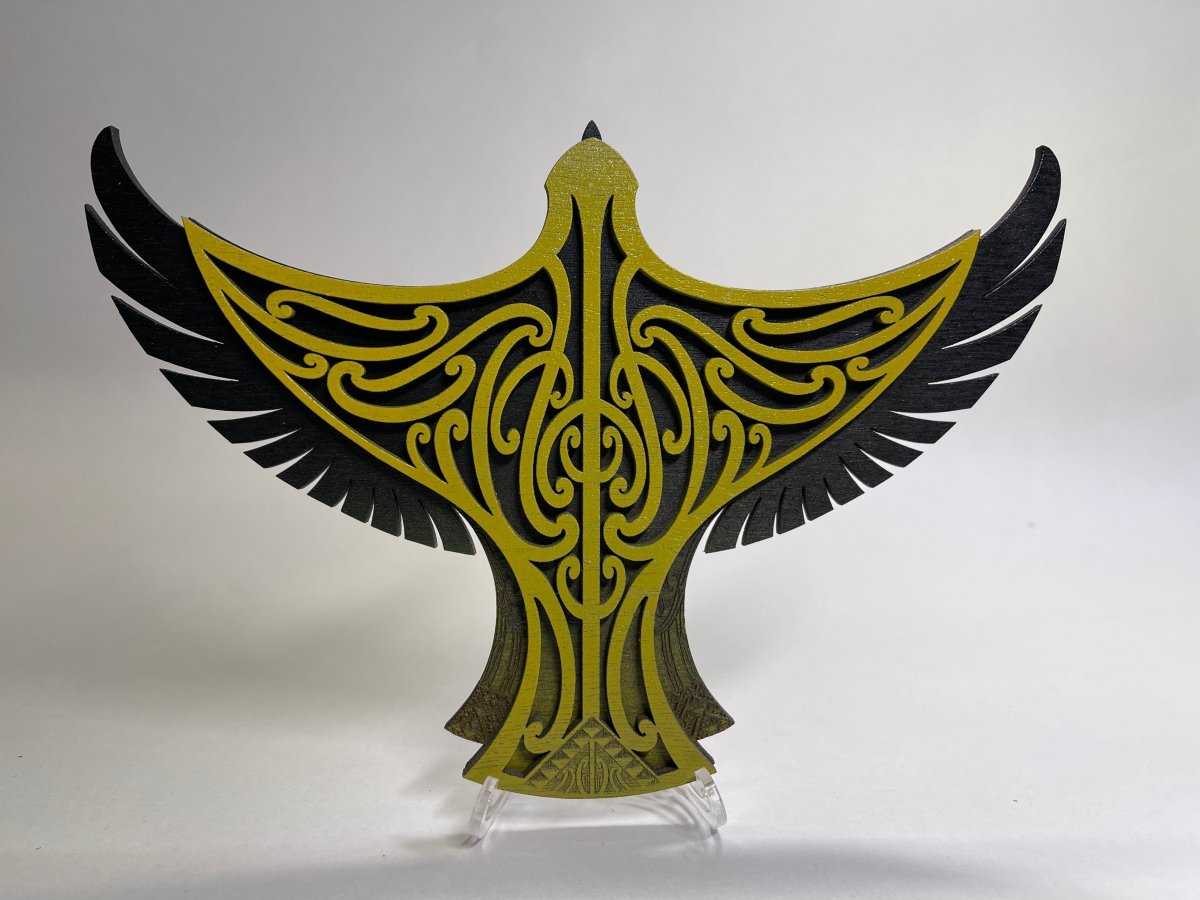 Karearea Falcon - Layered Art Wall Plaque - Revolution Aotearoa