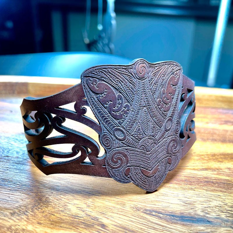 Leather Cuff - Wheku Puhoro - Revolution Aotearoa