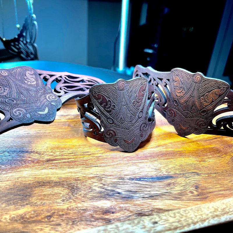 Leather Cuff - Wheku Puhoro - Revolution Aotearoa