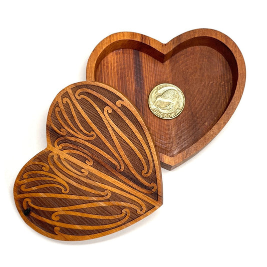 Recycled Rimu Heart Shaped Taonga Box - Revolution Aotearoa