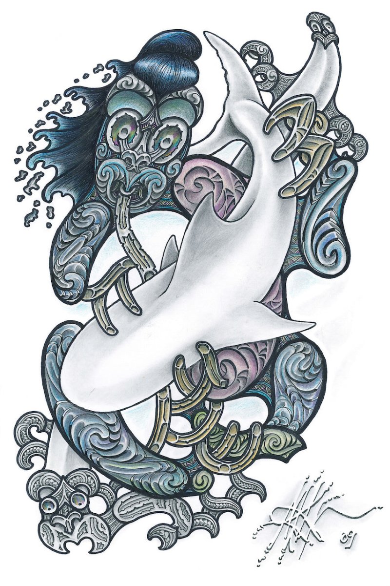 Tangaroa Patterns Tangaroa - Paper Print – Revolution Aotearoa