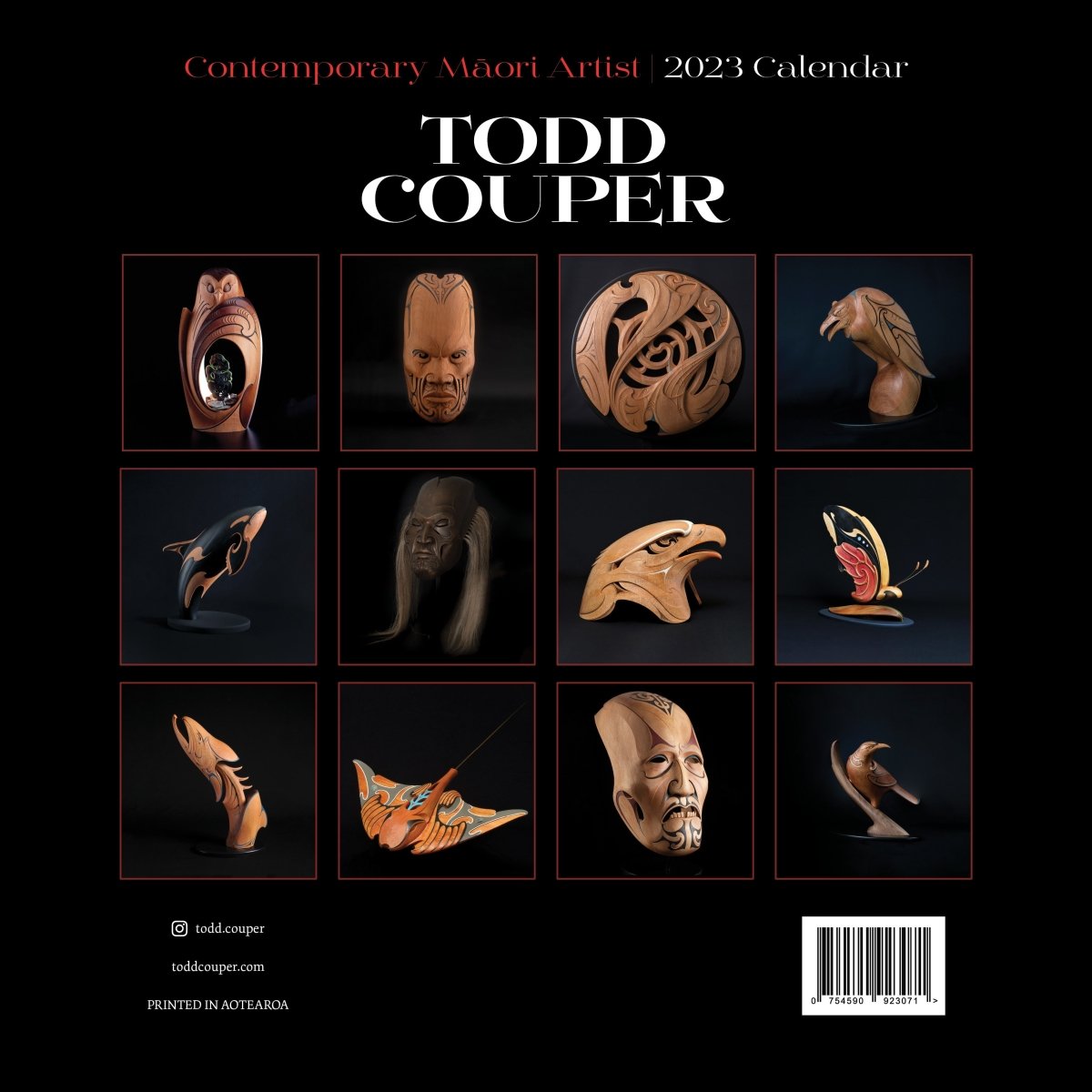 Todd Couper - Contemporary Maori Art 2023 Calendar - Revolution Aotearoa