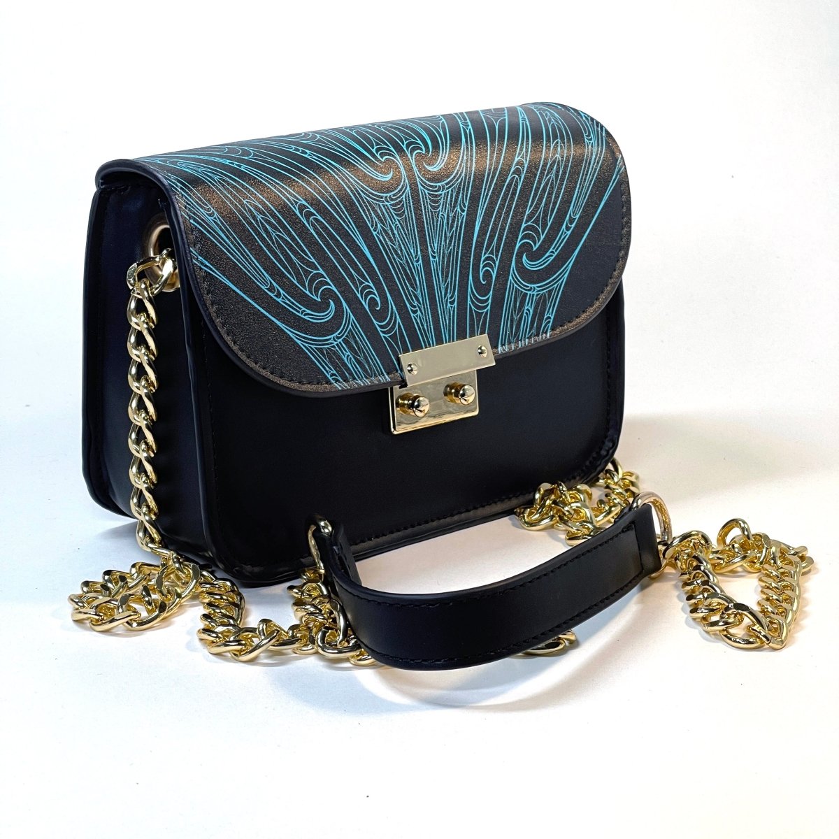 Whai Moko - Small Crossbody Bag - Turquoise - PRE ORDER - Revolution Aotearoa