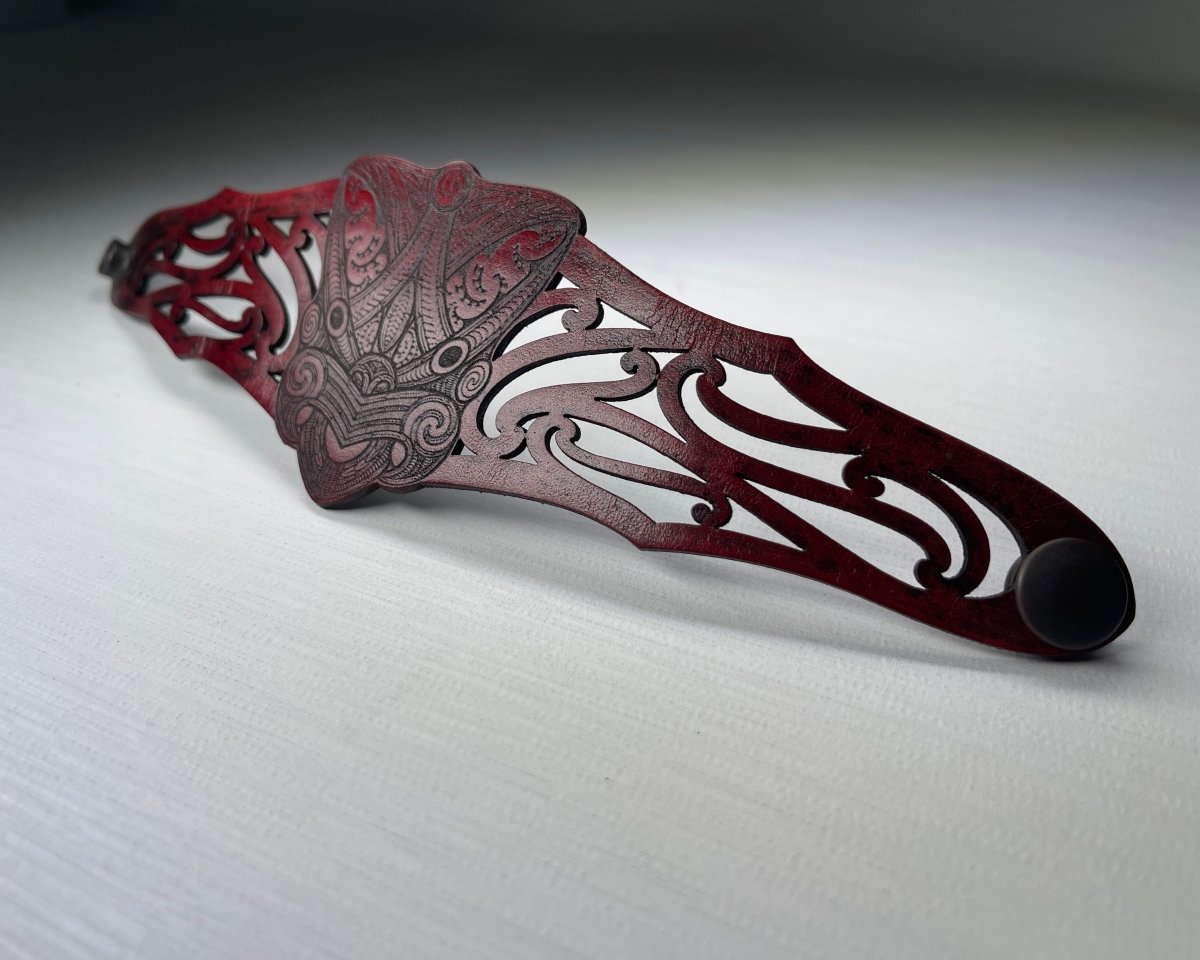 Wheku Cuff - Red - Revolution Aotearoa