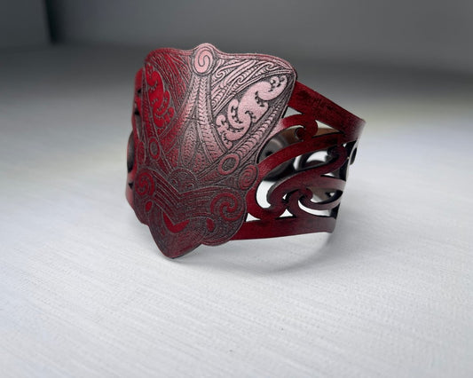 Wheku Cuff - Red - Revolution Aotearoa