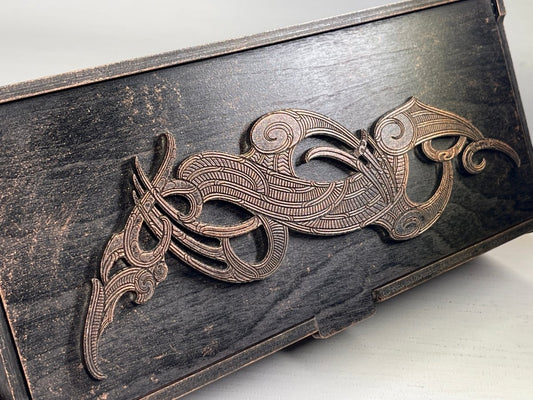 Wooden Keepsake Box - Manaia Puhoro - Copper tone - Revolution Aotearoa