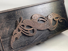 Wooden Keepsake Box - Manaia Puhoro - Copper tone